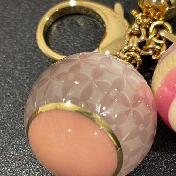 Louis Vuitton Fleur Ball Bag Charm/Key Chain Pink Gold (JB1242) - Picture 4 of 5